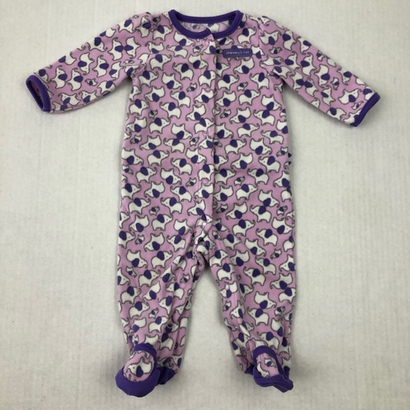 Carter's Other - Carter’s Purple Elephant Fleece Sleeper 3-6 M